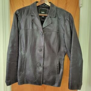 Vintage Mossimo Distressed Leather Jacket - Size L